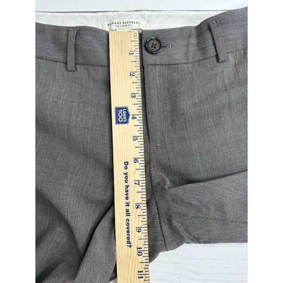 Banana Republic The Logan Fit Trousers Gray Classic Professional Business 6 - Picture 7 of 9